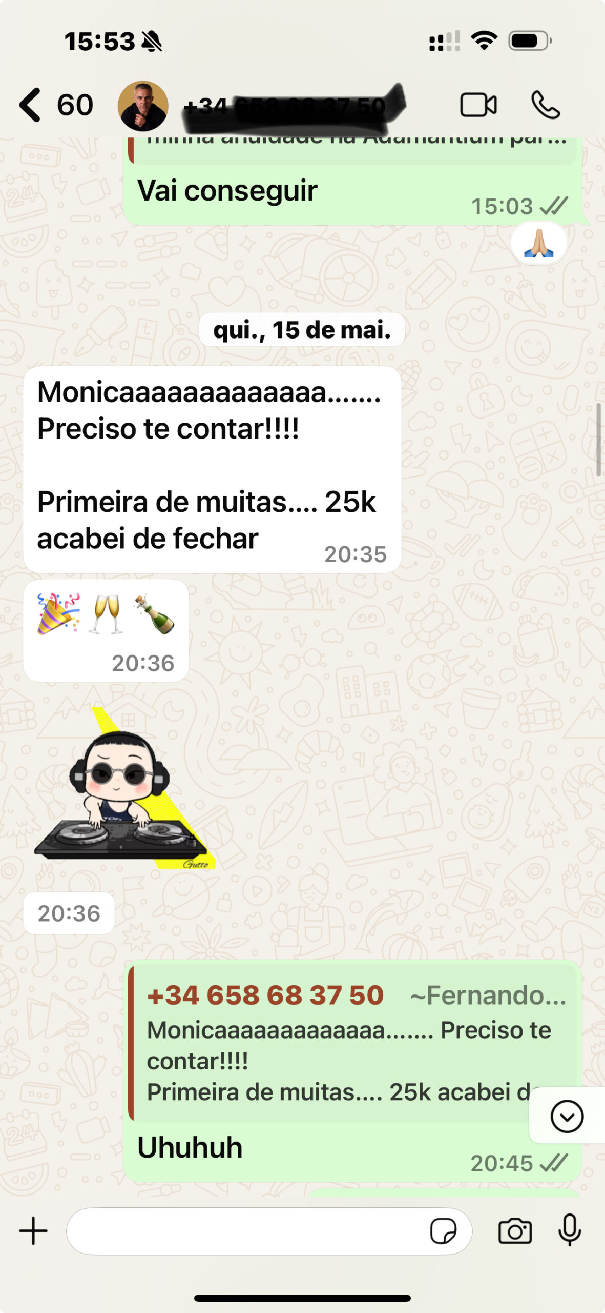 Depoimento de aluna