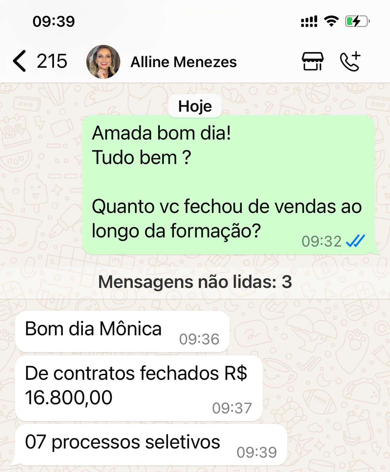 Depoimento de aluna